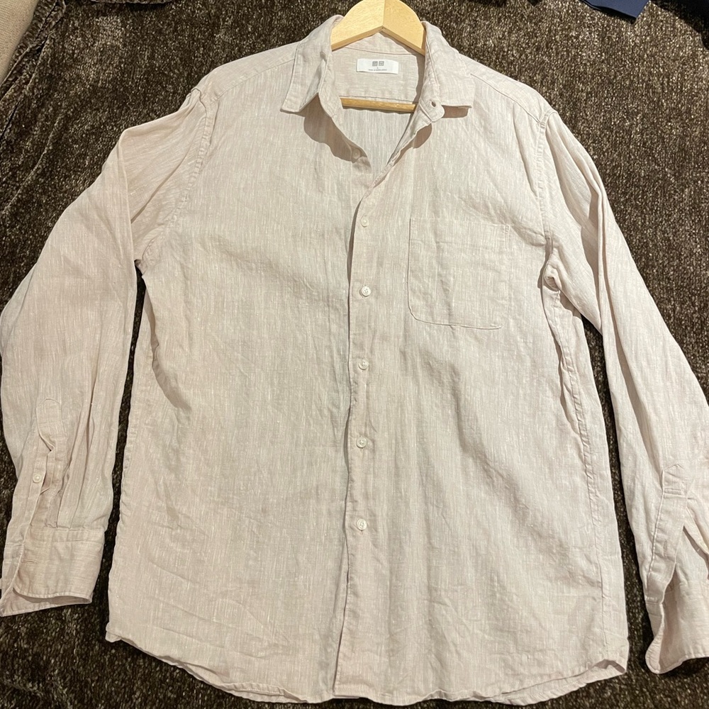 Cream Linen Button Down